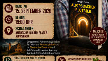 Premierenvorlesung „Alpirsbacher Blutbier“